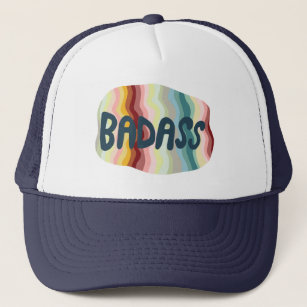 Badass Colorful Rainbow Handlettering Design Trucker Hat