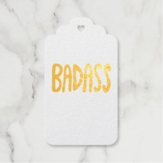 BADASS Colourful Fun Lettering Gift Tags