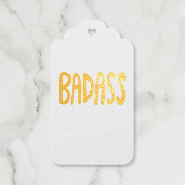 BADASS Colourful Fun Lettering  Gift Tags (Front)