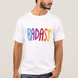 BADASS Colourful Fun Lettering T-Shirt