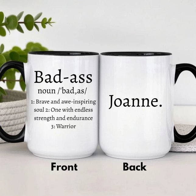 Badass Definition Two-Tone Coffee Mug (Creator Uploaded)
