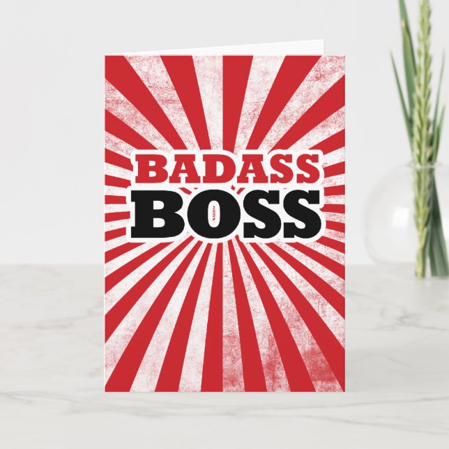 Badass Funny Boss Card (Front)
