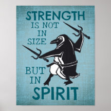 Badass Karate Penguin Motivational