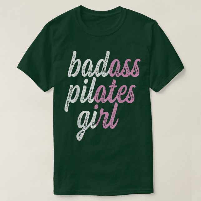 Badass Pilates Girl Gym Bunny  T-Shirt (Design Front)