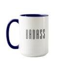 BADASS Stylish Modern Typography Trendy Fun Quote
