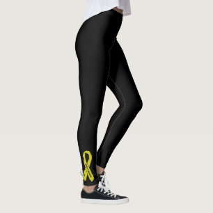 Badass/ torn ribbon...Endometriosis Leggings