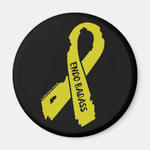 Badass/ torn ribbon...Endometriosis Magnet