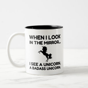 BADASS UNICORN Two-Tone COFFEE MUG