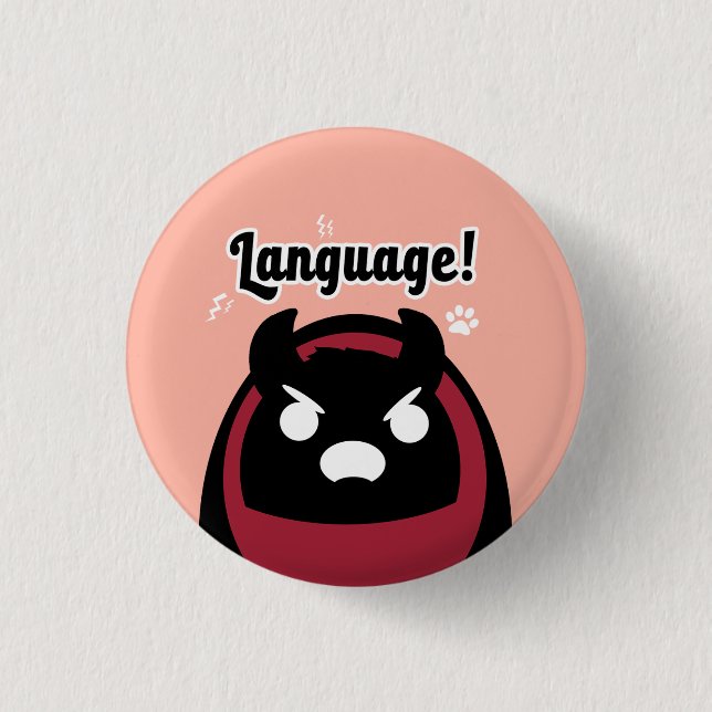 Badboyhalo "Language!" Pin - Mcyt Pin Button - Bbh (Front)
