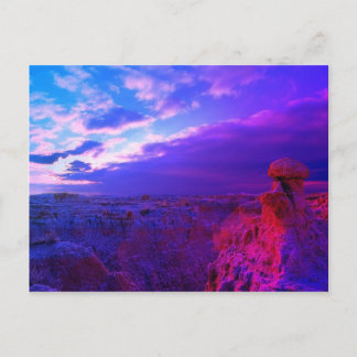 Badcolorlands full sky of blue and red postcard