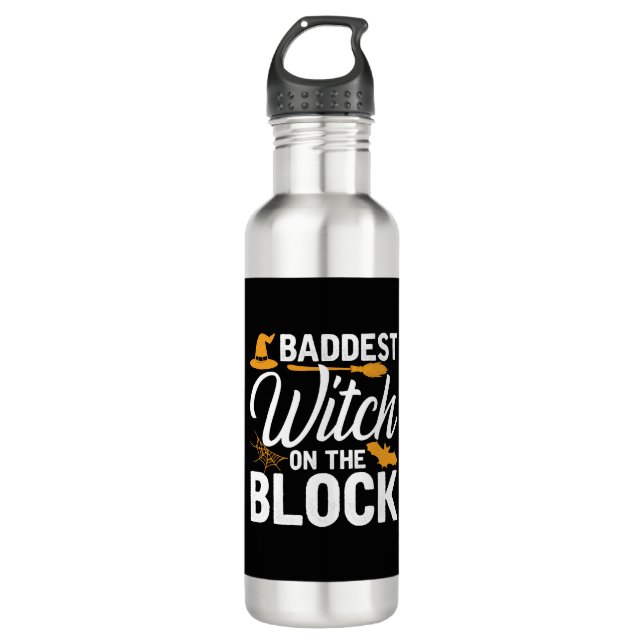 Baddest Witch On The Block 710 Ml Water Bottle (Front)