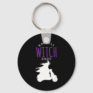 Baddest witch on the block - halloween costume key ring