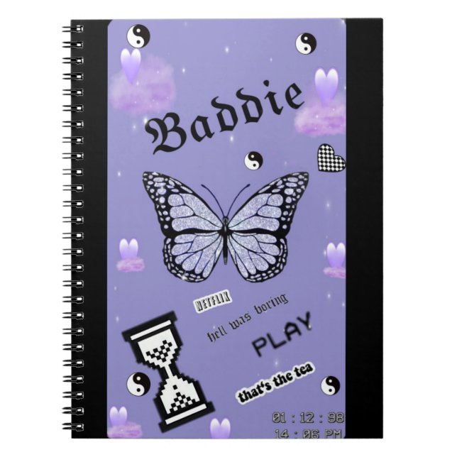 Baddie Purple School Notebook (Front)