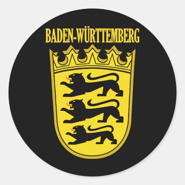 Baden-Wurttemberg Classic Round Sticker (Front)