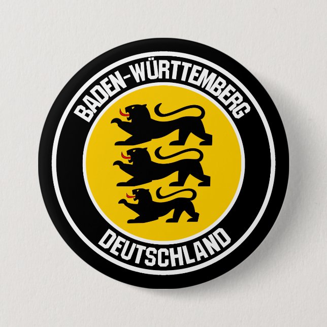 Baden-Württemberg Round Emblem 7.5 Cm Round Badge (Front)