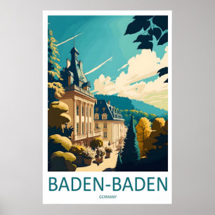 Badenbaden Vintage Travel Poster Ski National Park