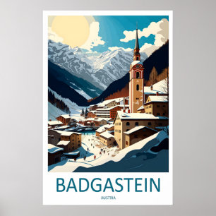 Badgastein Vintage Travel Poster Ski National Park