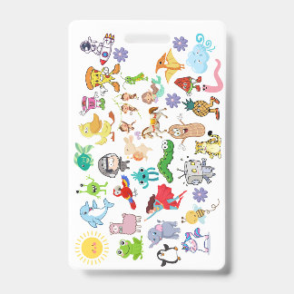 Badge Accessory (Cartoons & Food) ID Badge