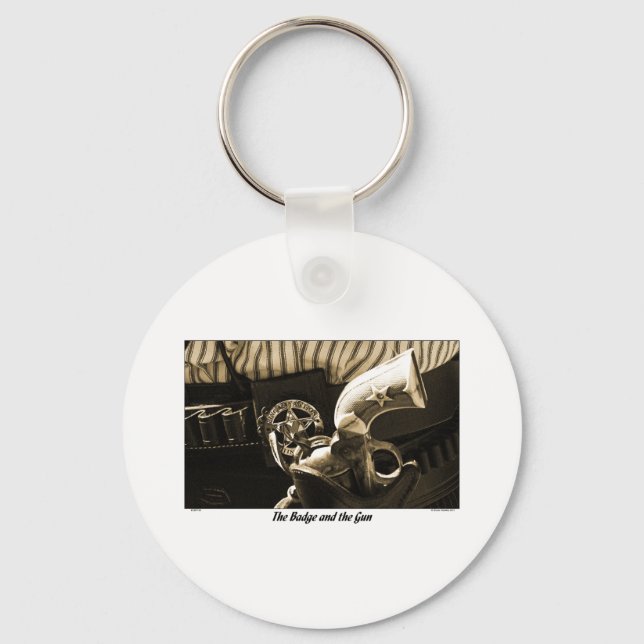 BADGE AND GUN KEY RING (Front)