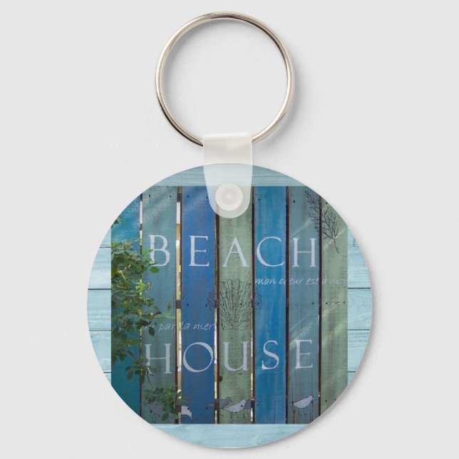 Badge beach house  key ring (Front)