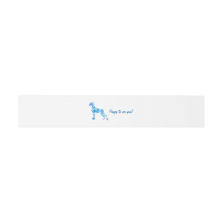 Badge Blue Dog Invitation Belly Band
