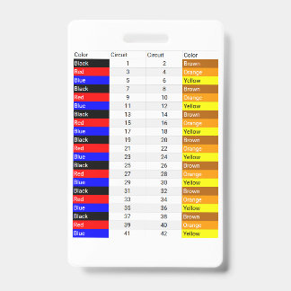Badge Credit Card Sized Phase Colour ID Badge