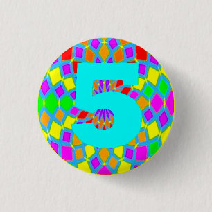 Badge: For 5th Birthday 3 Cm Round Badge