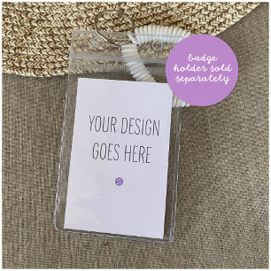 Badge Holder Insert Card Euro Size DIY PRINTING