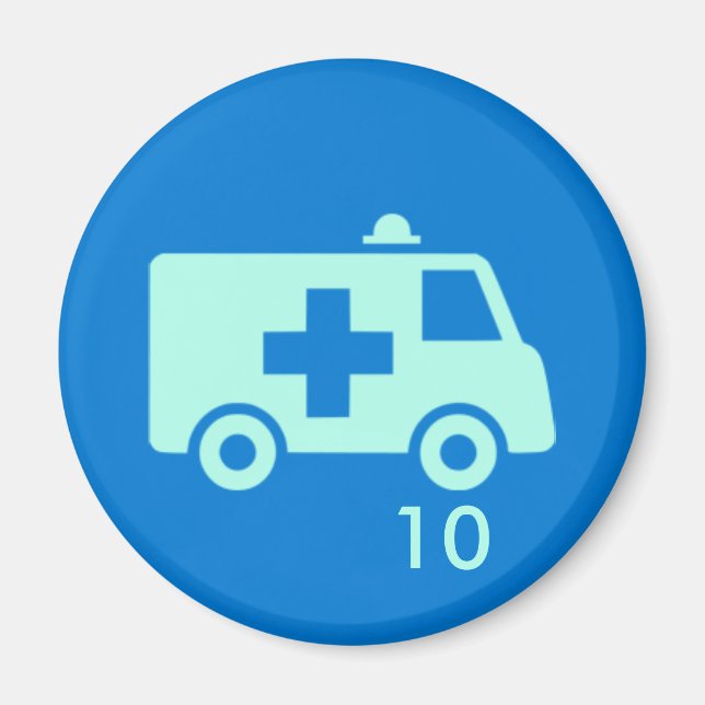 Badge Magnet - Ambulance 10 (Front)