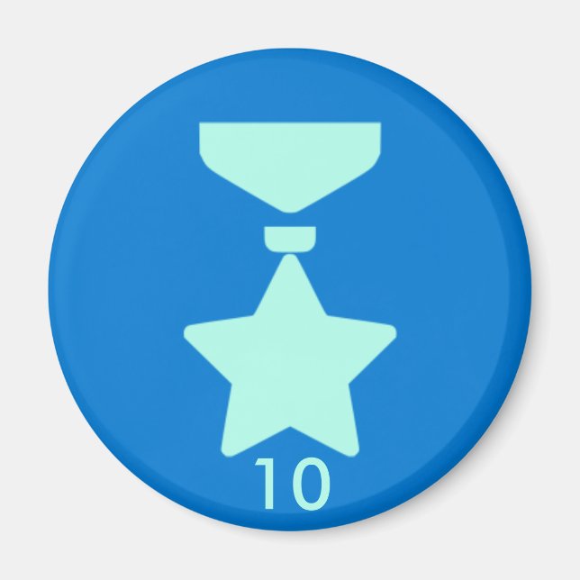 Badge Magnet - Medal 10 (Front)