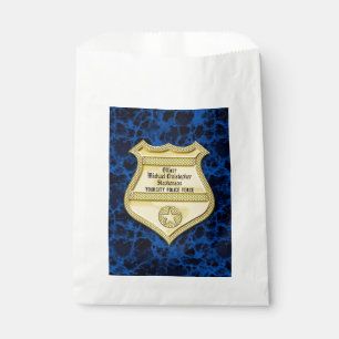 Badge Marble Police Graduation/Retirement Party Favour Bags