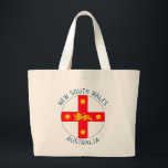 Badge of New South Wales, Australia Large Tote Bag<br><div class="desc">Badge of New South Wales,  Australia.</div>