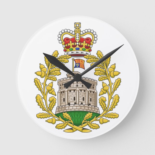Badge of the House of Windsor Round Clock (Front)