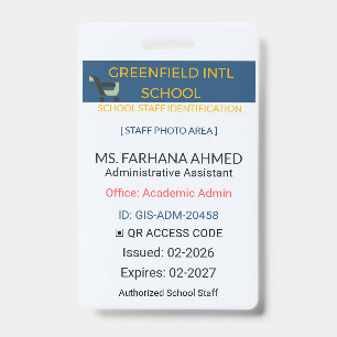 Badge Personnalisé Teacher Badge   Secure ID Badge