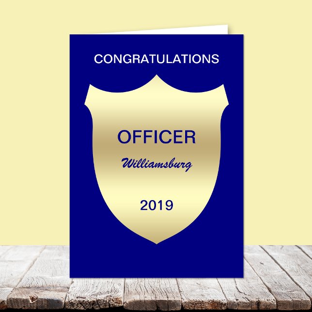 Badge Police Academy Graduation Card (Creator Uploaded)