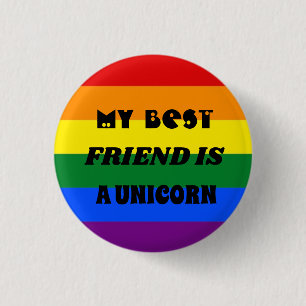 Badge RAINBOW BEST FRIEND IS UNICORN badge