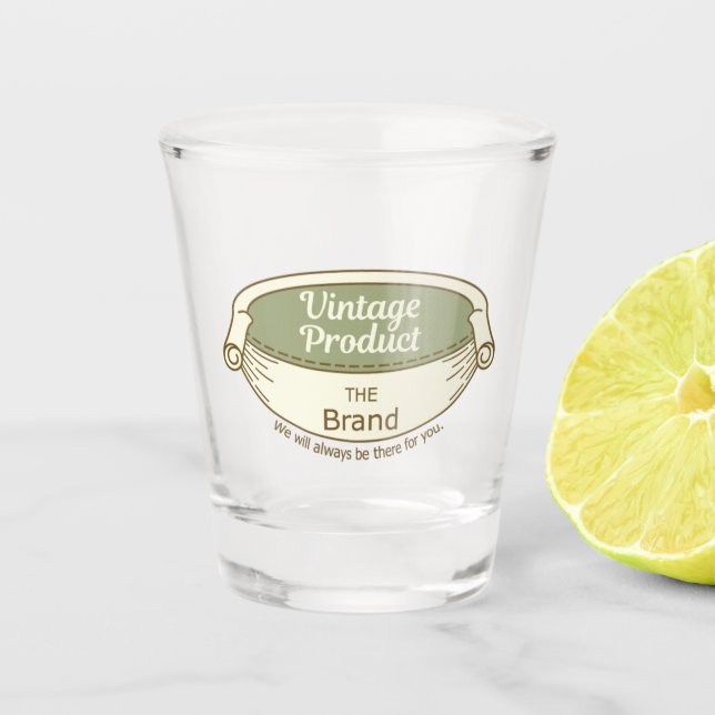 badge sticker emblem shot glass (Front)