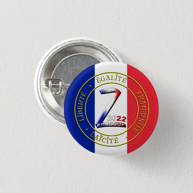badge votez zemmour (Front & Back)