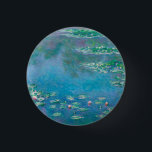 BADGE: "WATERLILIES" BY MONET 3 CM ROUND BADGE<br><div class="desc">"WATERLILIES" BY CLAUDE MONET</div>