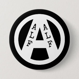 Badge with ALF symbol