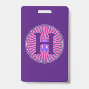 Badge - Yoga Zen - Personalised - Add Initial ID Badge