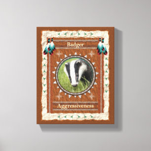 Badger Aggressiveness Energy Canvas Print