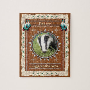 Badger - Aggressiveness  Jigsaw Puzzle w/ Gift Box