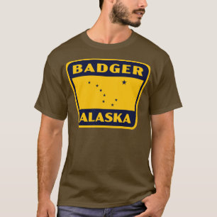Badger Alaska Retro Badge Blue T-Shirt