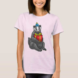 Badger Birthday Party hat T-Shirt