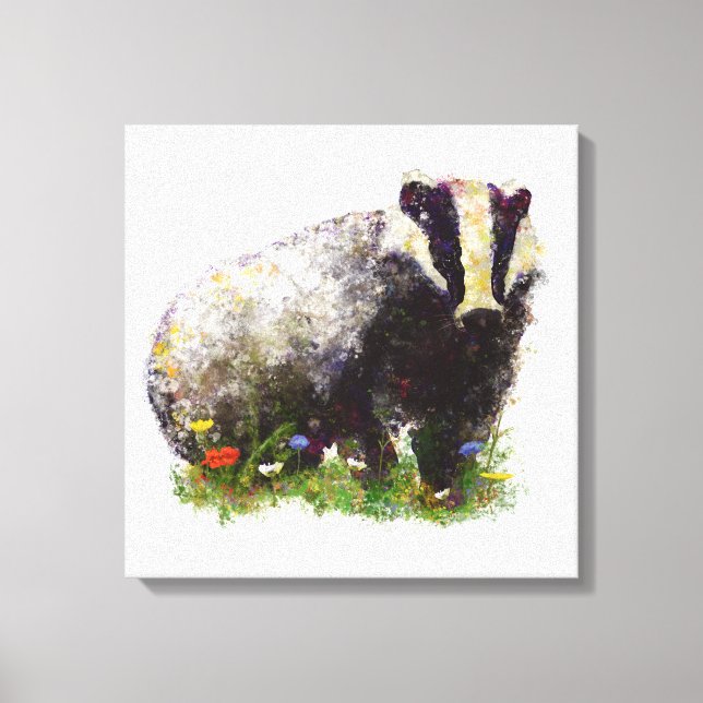Badger Canvas Print (Front)