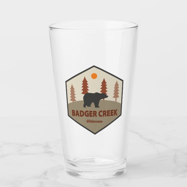 Badger Creek Wilderness Oregon Bear Glass (Front)
