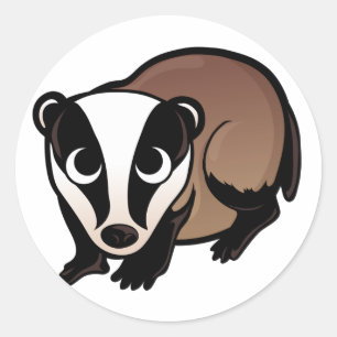 Badger Design Classic Round Sticker