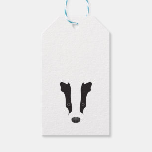 Badger Face Silhouette Gift Tags