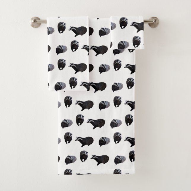 Badger Frenzy Bathroom Towel Set (Insitu)